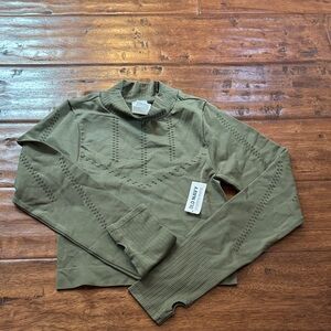 Old Navy Olive Mock Neck Top